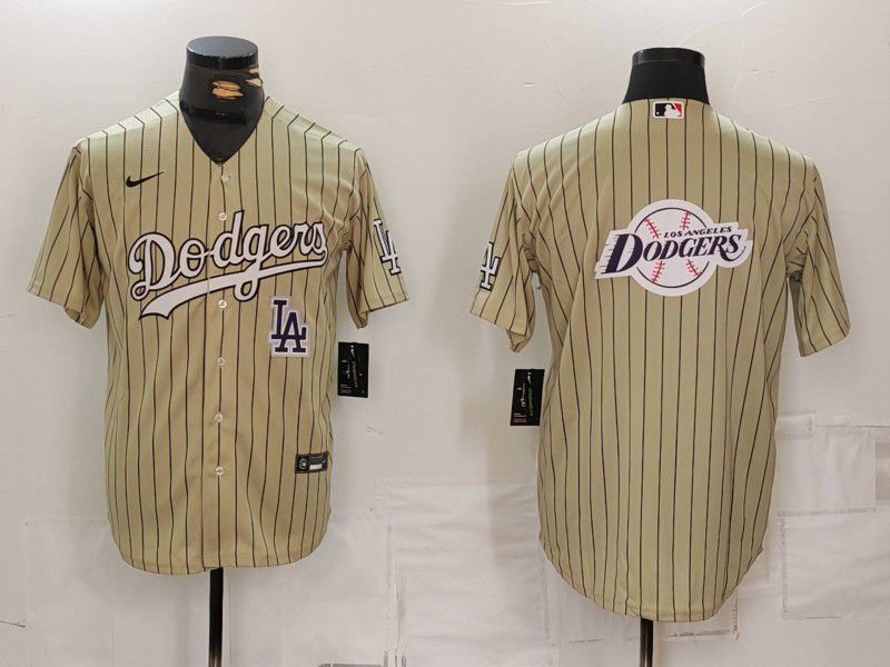 Men Los Angeles Dodgers Blank Cream Stripe Game 2024 Nike MLB Jersey style 10->pittsburgh steelers->NFL Jersey